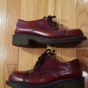 Vintage Doc Martens Womens Red Burgundy Shoes US 8